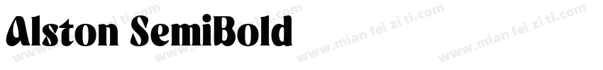 Alston SemiBold字体转换